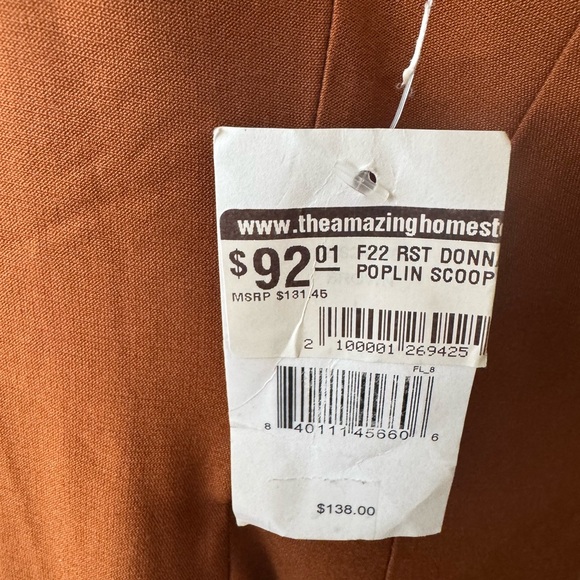 Sleeveless Scoop Neck Midi Dress in Rust! Georgeous colour! Very nice drape! - Picture 6 of 6